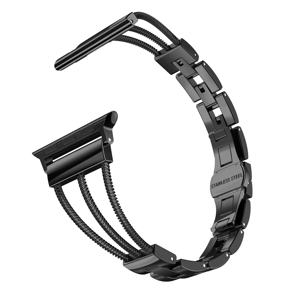 Для Apple Watch полосы три линии манжеты для женщин нержавеющая сталь снятие звеньев ремешок с ювелирной пряжкой для iwatch серии 5 4 3 2 1 - Цвет ремешка: C2