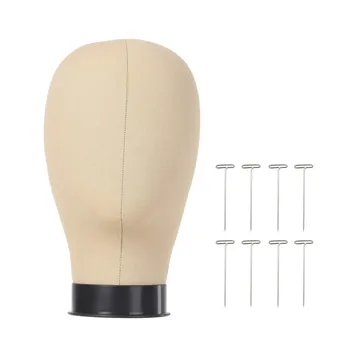 

Wig Head Cork Canvas Block Head Mannequin Head Wig Display Styling Head with T-Pins 21~24 Inches Optional