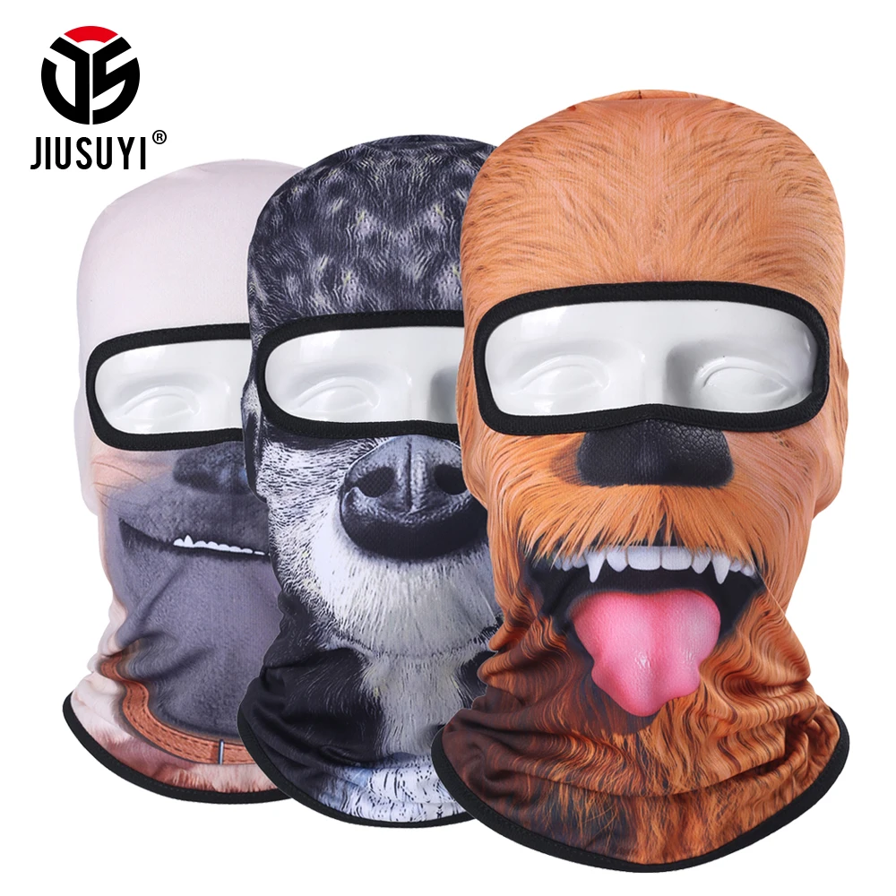 Новый 3D кошка собака животное шапочки Балаклава шапка шарф летний щит подшлемник