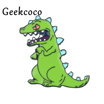 

10pcs/lot Cartoon dinosaur funny animals Pins Medal Brooches For child Shirt Hat Cloth Backpack Decoration Badge Jewelry J0645