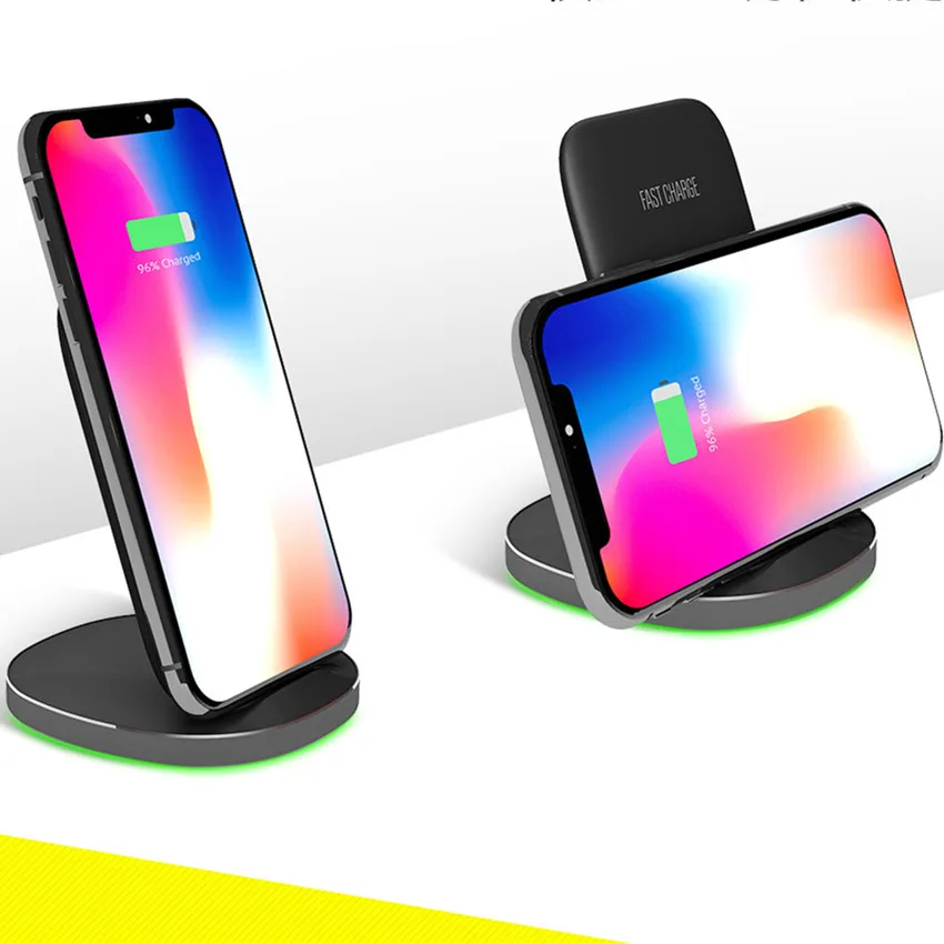 

15W Fast Qi Wireless Charger Stand For H uawei Mate 20Pro Xi aomi Mi9 Chargeur Induction Voiture Wireless Charging Stand Cradle