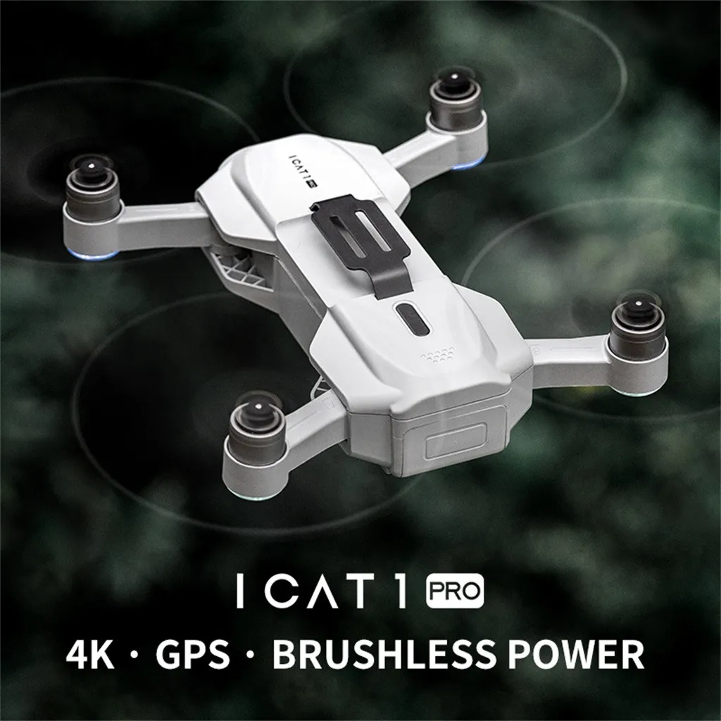Квадрокоптер ICAT1 Pro складной с gps Wi Fi FPV 4K HD камерой|Радиоуправляемые вертолеты| |