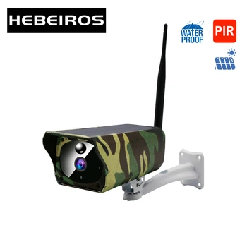 

Hebeiros Solar Power Battery IP Wifi Camera 1080P Outdoor IP67 Waterproof Hunting Camera Wireless Security Camouflag CCTV Camera