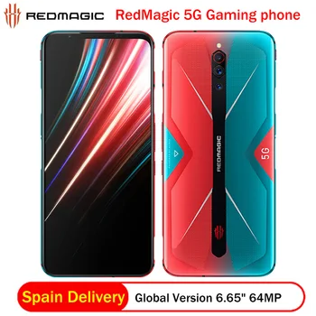 

Spain Delivery Global Version Nubia RedMagic 5G Gaming phone 12GB 256GB Snapdragon865 6.65"64MP 4500mAh NFC Android Smart Phone