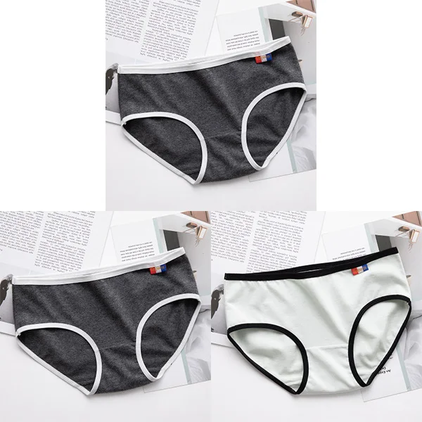 2 grey green BZEL, новое однотонное женское нижнее белье, женские трусики, качественные сексуальные трусики для девушек, хлопковые трусы для девушек-подростков, повседневные трусы, нижнее белье - Цвет: 2 grey green