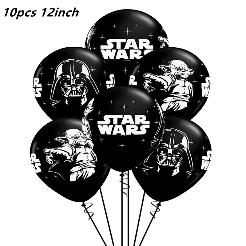 Star Wars Theme Birthday Tableware Set Tablecloth Napkins Birthday Party Table Cover Flags Plates Cups Decora Boys Kids Favors 