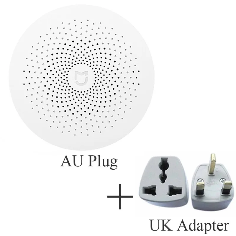 Новинка, Xiaomi Mijia, многофункциональный шлюз, 2 хаба, сигнализация, интеллектуальная, онлайн радио, Ночной светильник, звонок, умный дом, концентратор - Color: Add UK Adapter