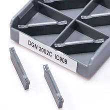 DGN 2002C IC908 – nouveaux Inserts en carbure d'origine inspectés DGN 2002C, outil de coupe de rainurage, 10 pièces