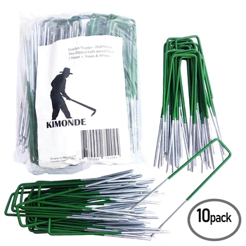 

10pc/Set U-Shaped Garden Ground Grass Lawn Turf Galvanised Pegs Staples Fastening Nails Flower Plant Garden Supplies