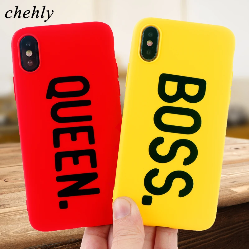 Модный чехол для телефона iPhone 6S 7 8 11 Plus Pro X XS Max XR Boss And queen s Sofe силиконовые