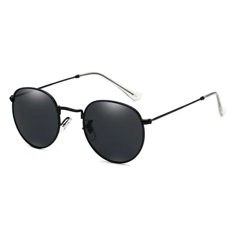 Новые Поляризованные солнечные ретро-очки для мужчин и женщин, металлические очки в стиле панк, мужские роскошные брендовые высококачественные солнцезащитные очки UV400 - Цвет линз: C6