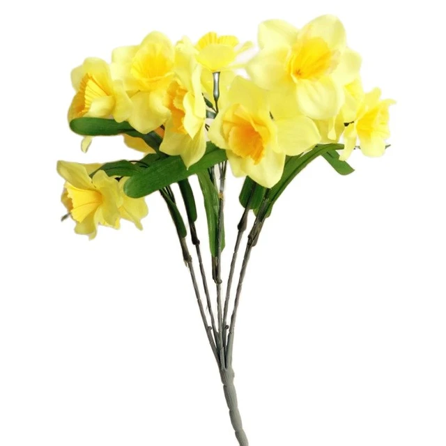 Htmeing Artificial Narcissus Flower Blooming Flowers Bouquet Fake Flower  Wedding Home Party Office Decor Floral Art - AliExpress