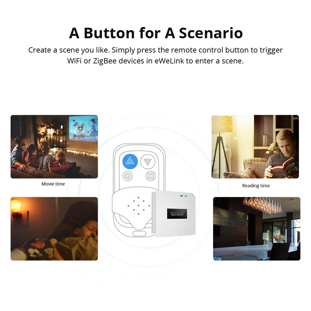 SONOFF RF BridgeR2 WiFi 433 MHz Wireless Controller Remote Control Smart Home Security Automation Works for Google Home Alexa wireless remote control switch
