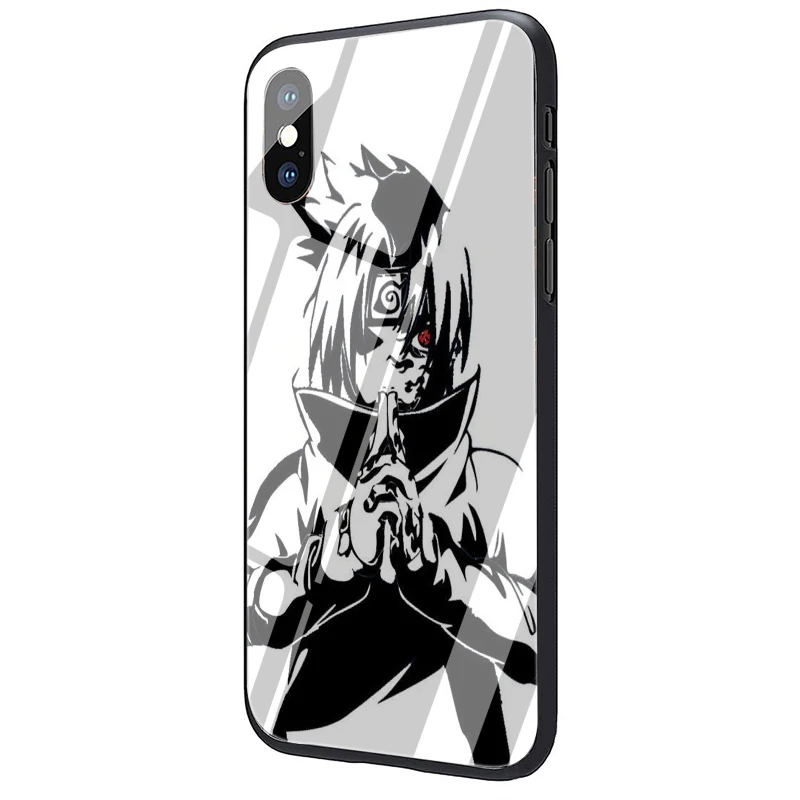 G13 Uchiha Sasuke Uzumaki Naruto Tempered Glass phone case for iphone 5 5s SE 6 6s 7 8 plus X XR XS 11 pro Max - Цвет: G13