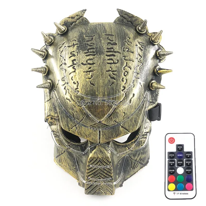 Новинка Реквизит для костюма косплея на все лицо светодиодная фотомаска