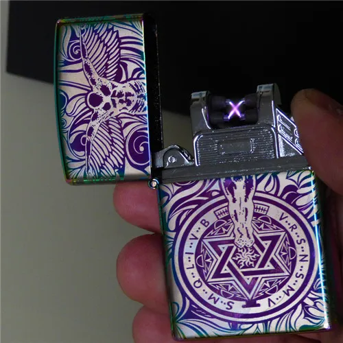 5 Электронная usb-зажигалка ветрозащитные, импульсные двойной электрической дуги Запальные средства гаджеты для мужчин Рождественский подарок USB - Цвет: 5