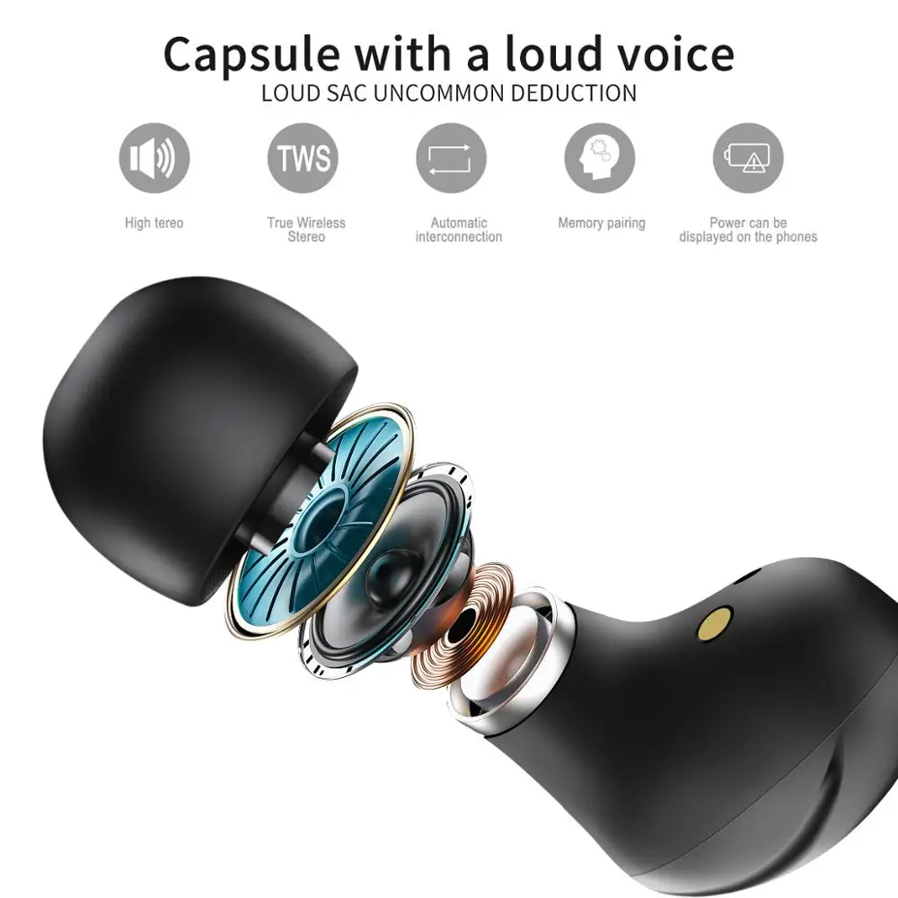 Fineblue F MAX мини-наушник bluetooth TWS настоящая Беспроводная стереогарнитура Для iphone 11 xiaomi Беспроводные наушники с зарядным устройством