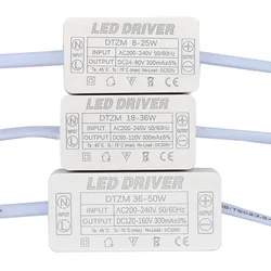 LED Driver Constant Current 300mA Light Transformer 8w-25w 18w-36w 36w-50w AC200-240V For Panel Light Ceiling Fluorescent Light