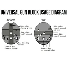 Bench Block Handgun Universal Gunsmithing Pistol M1911 Ruger 10/22s Style Reassemble Assembly Hunting Accessories RL37-0123