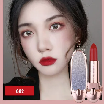 

Matte Lipstick Matte Flip Cover with Mirror Moisturizing Lipstick Makeup MH88