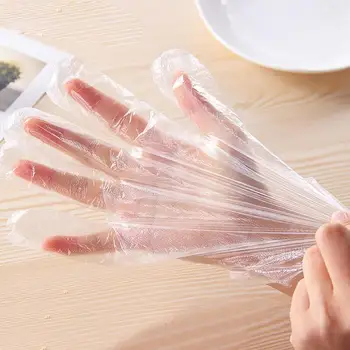 

100/500pcs/box Disposable Medical Gloves Plastic Universal Food Cleaning Finger Glove Adult Kids Protective Supplies