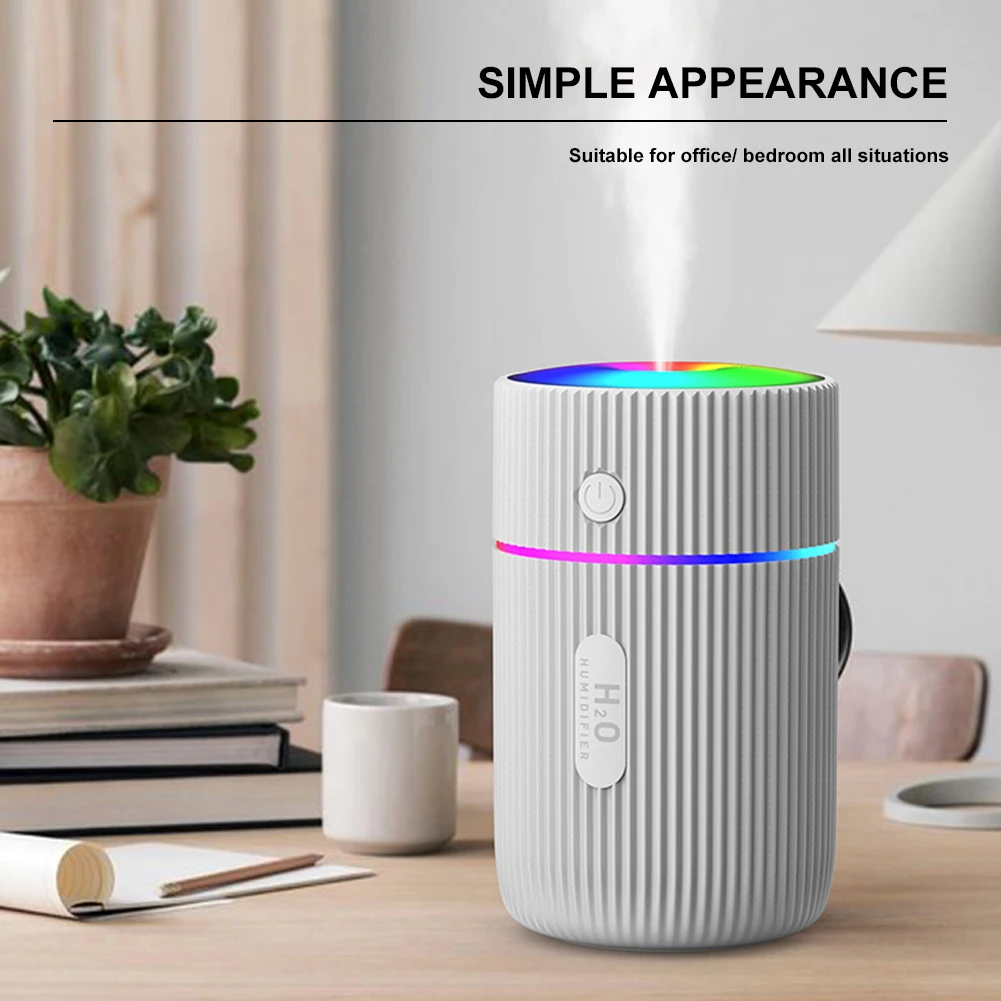 Mini Car Air Humidifier Portable Air Freshener with LED Night Light 2 Modes USB Oil Diffuser for Home Car Interior Accessories