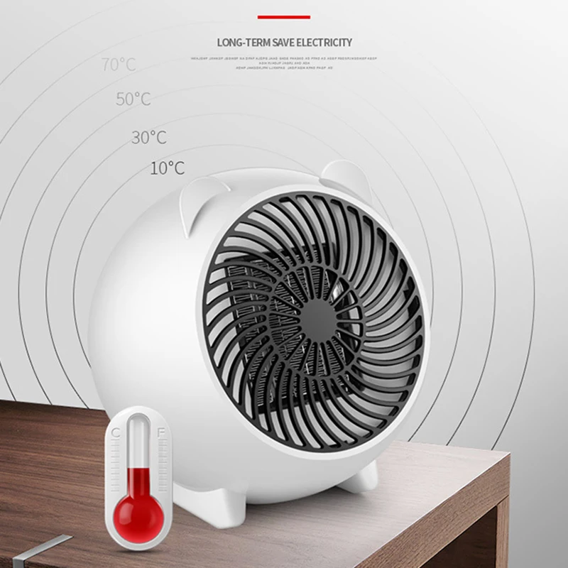 250 Вт Электрический керамический обогреватель, портативный быстрый нагрев, воздушный вентилятор для офиса, дома, штепсельная вилка европейского стандарта