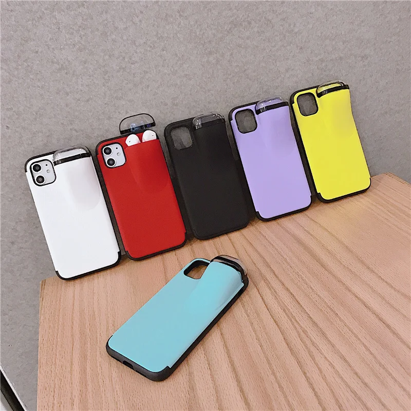 Для iPhone 11 Pro Max чехол Xs Max Xr X 10 8 7 Plus чехол для AirPods Держатель Жесткий Чехол дизайн для AirPods чехол Лидер продаж