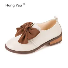 Женские туфли-оксфорды с перфорацией типа «броги» на плоской подошве; сезон лето; Черные Кожаные броги с круглым носком; женская обувь на толстой подошве с бантом; Размеры 35-40