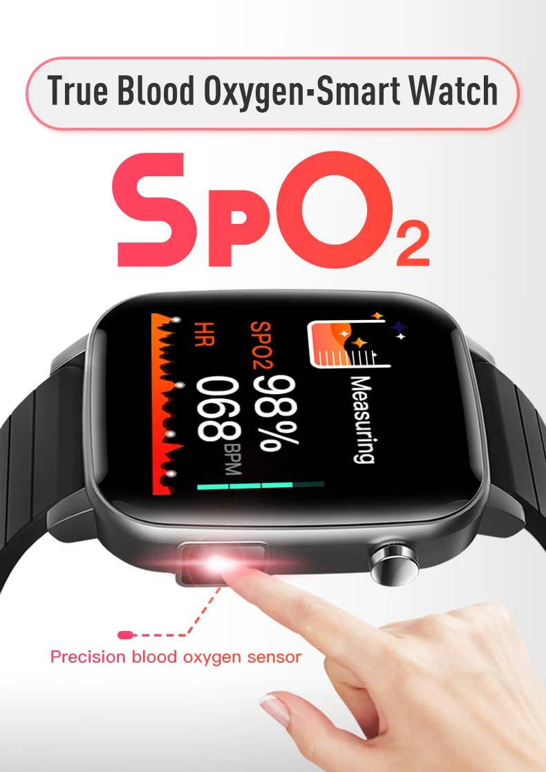 Fitness Tracker Body Temperature Heart Rate Blood Pressure Blood Oxygen Smart Watches with ECG PPG SPO2 for Old Men Women SP1