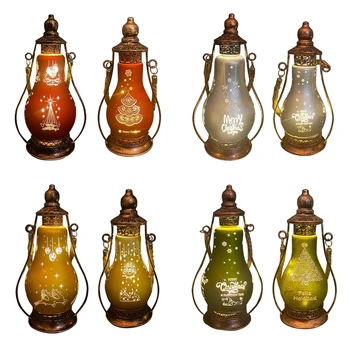 

Christmas Oil Lamp LED Luminous Portable Lantern Camping Light Festival Decor