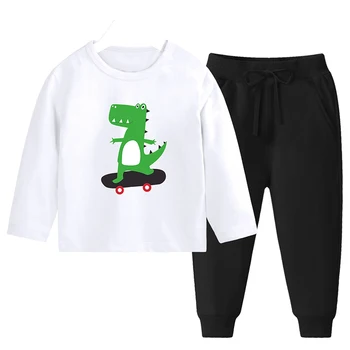 

Baby Clothing Sets 2-8 years Children cotton clothes suit Boys Tracksuits Kids long sleeve Suit Tops boys suits 4150 45
