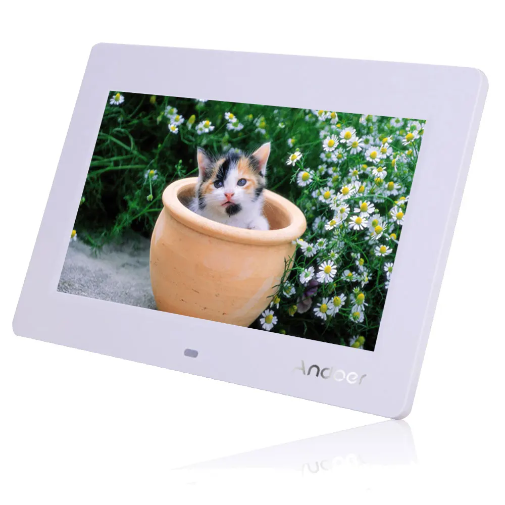 Andoer 10'' HD Ultrathin Digital Photo Frame TFT-LCD 1024* 600 Clock MP3 MP4 Movie Player Digital Photo Frame w/Remote Desktop