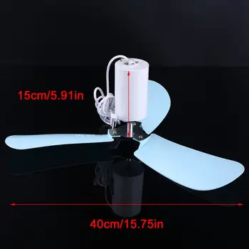 

5V USB Powered Remote Control Timing Ceiling Fan Air Cooler Hanging Fan for Dormitory Bed Camping Outdoor Tent Picnic