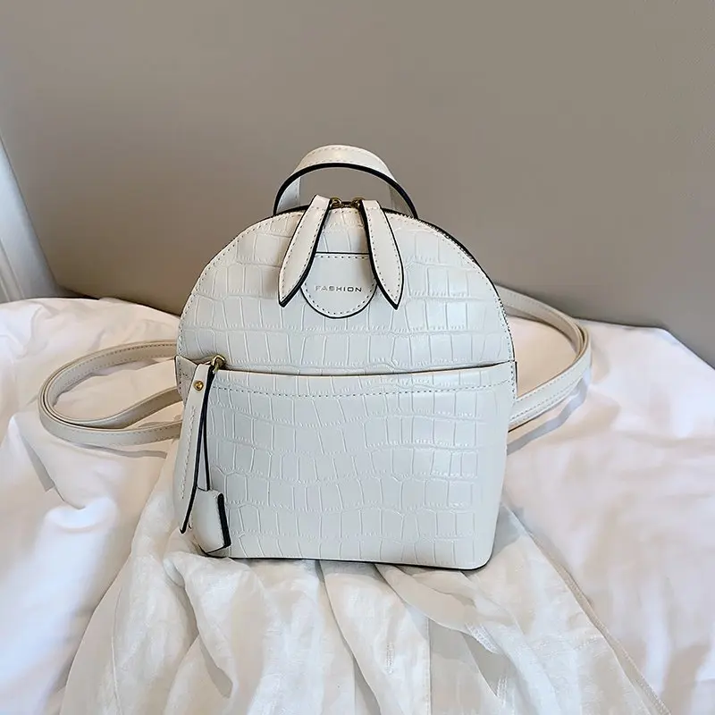 Модный женский рюкзак высококачественный кожаный мини с узором из камней