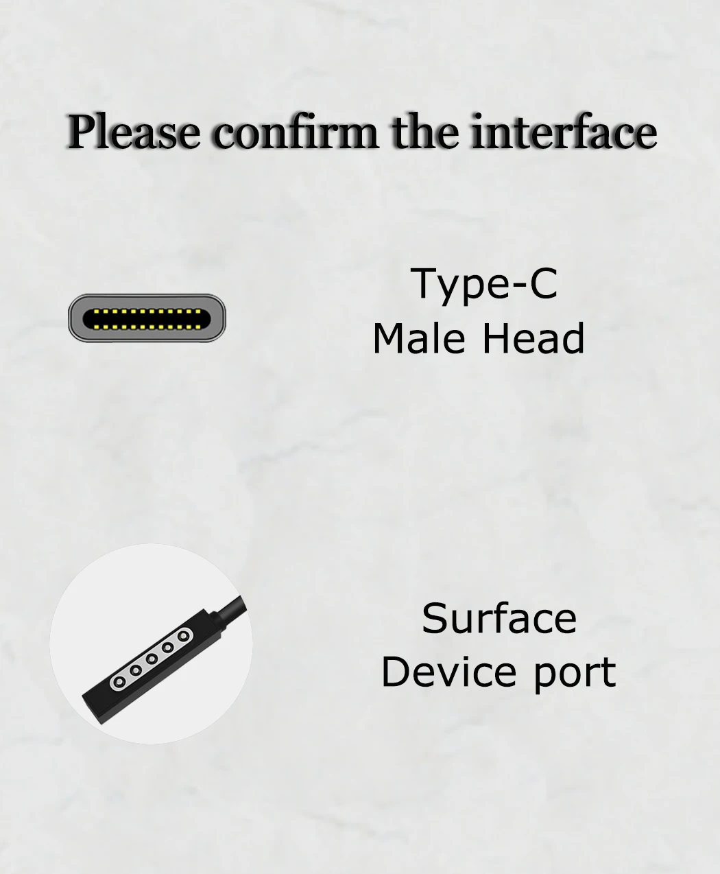1 5m 4 9ft Usb C Male Head To Surface Pro 2 Pd Power Charge Cable Type C To Surface Device Port Fast Charging Line Data Cables Aliexpress