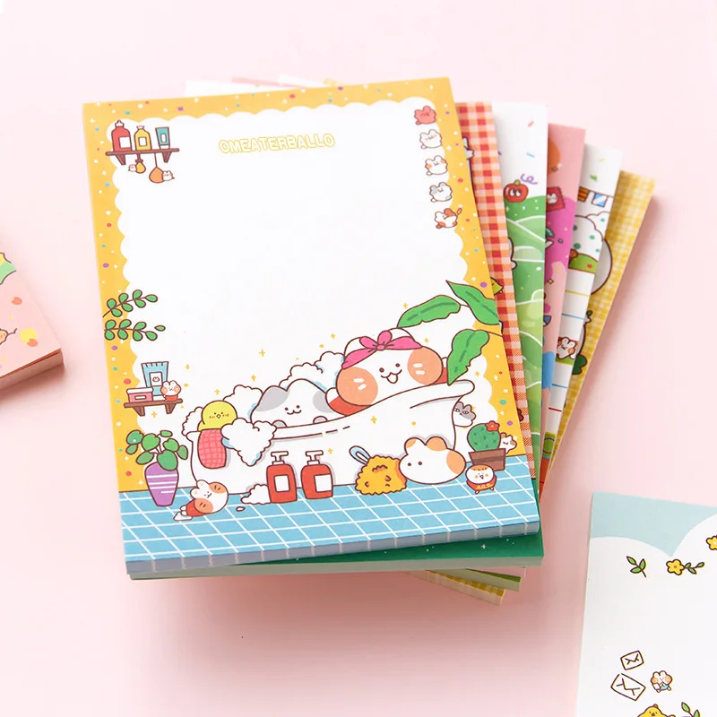 50sheets Korean Cartoon Selling Cute Bunny Cute Memo Pad Small Notebook Student Hand Account Can Tear Memo Message Notebook 3