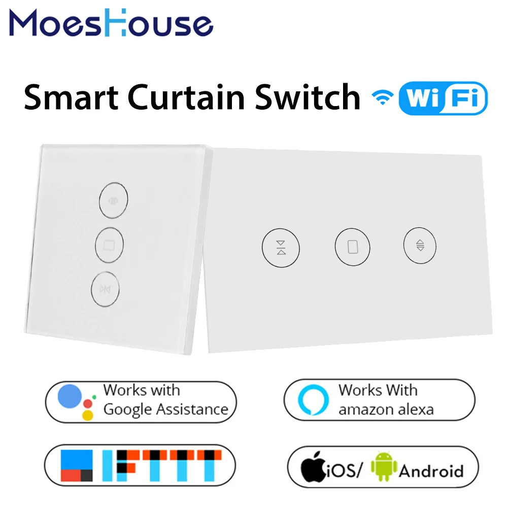  WiFi Smart Curtain Switch Smart Life Tuya APP Electric Motorized Curtain Blind Roller Shutter Works - 32931798558