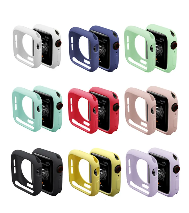 Watch Cover Case for Apple Watch 5/4/3/2/1 40mm 44mm Scratch pinkycolor colorful soft cases For iWatch Series 3 2 42mm 38mm afbeelding