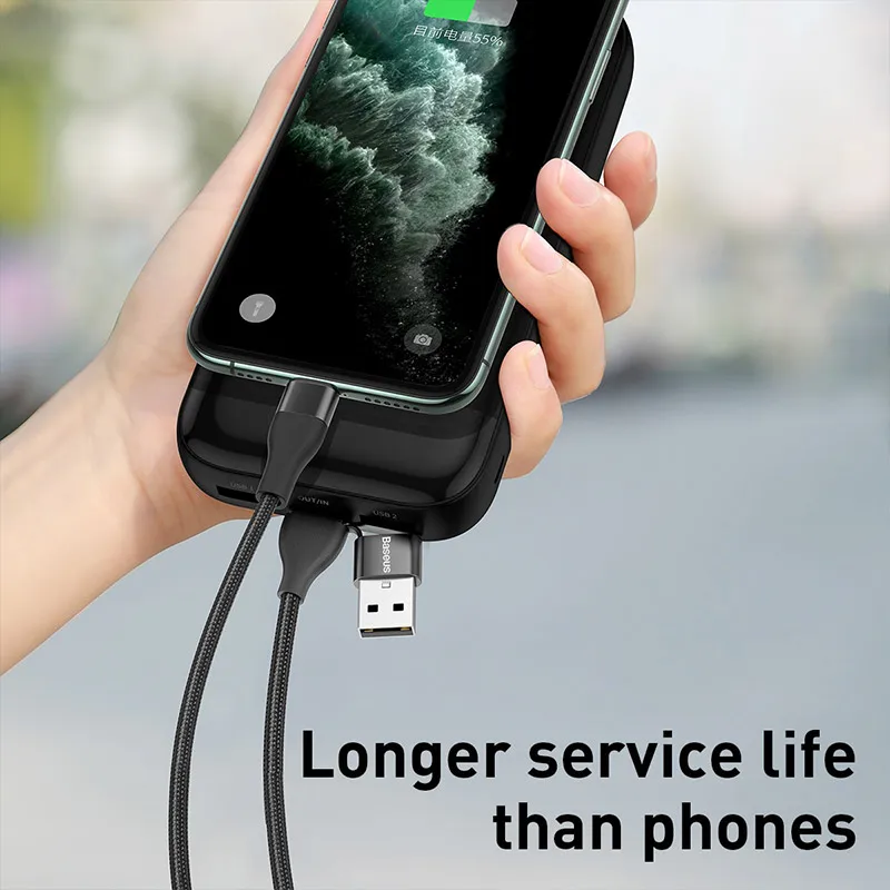 Beaseus 2 в 1 18 Вт PD Быстрая зарядка USB кабель для iPhone 11 Pro XR Xs Max X 8 7 6 6s usb type c для Lightning Кабель Провод шнур