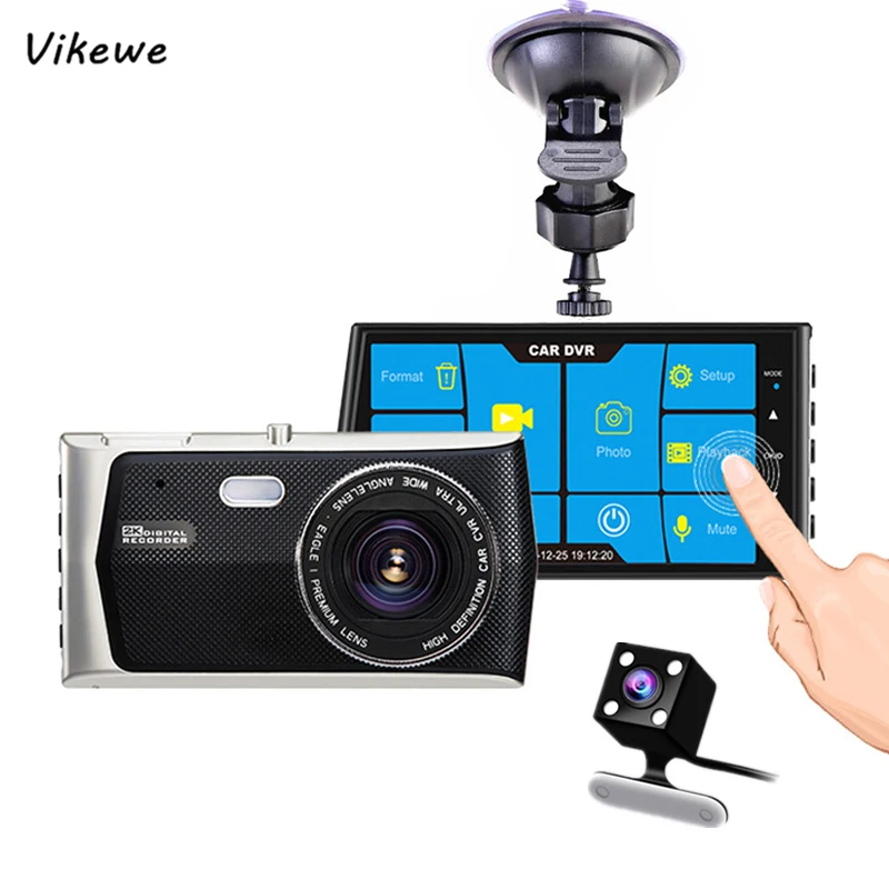 Автомобильный видеорегистратор Vikewe 4 дюйма сенсорный экран Full HD 1080P