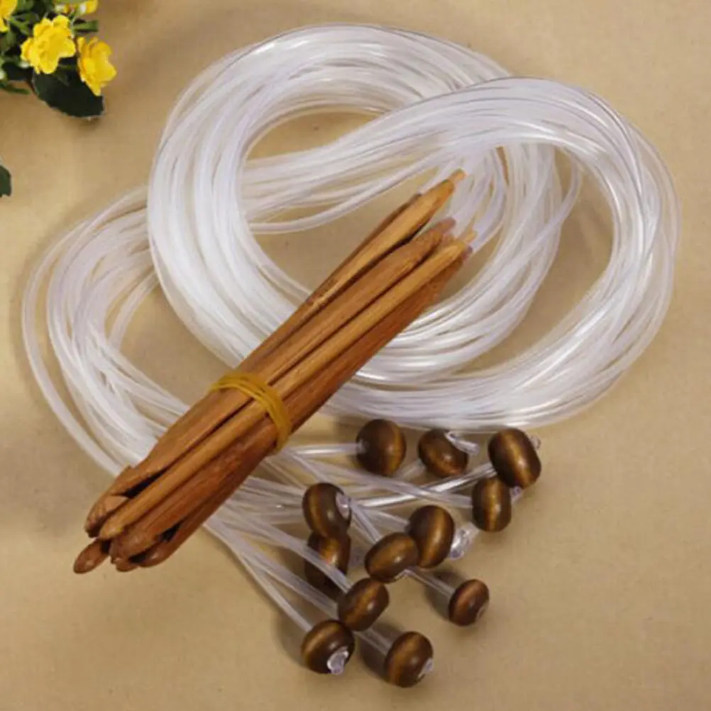 

New 1.2m 48" 12 High Quality Different Sizes/Set Tunisian Carbonized Bamboo Needle Crochet Hooks 12pcs( 12 different sizes)