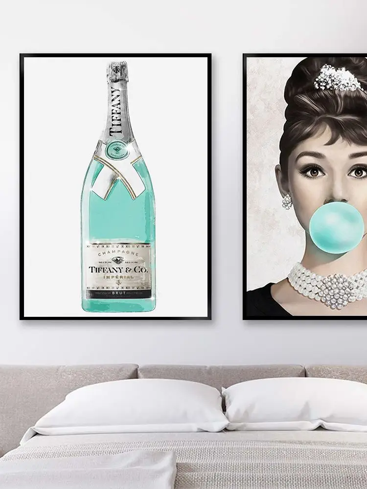 티파니의 포스터 및 프린트에서 아침 식사 북유럽 포스터 오드리헵번 월 아트, 캔버스 회화, 패션 벽 그림, 방용 