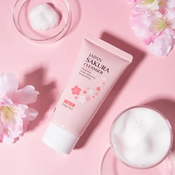 Sakura Gentle Cleansing Facial Cleanser Shrink Pores Deep Clean Oil Control