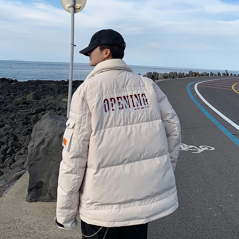 Parka Men Coats Winter Jacket Men Thicken Warm Berber Fleece Collar Outwear Coat Men Clothing Casual Pocket Men Coat