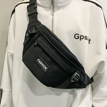

YoReAi New Men's Waist Bag Fashion Chest Bags Running Sports Messenger Packet Casual Canvas Travel Shoulder Package 3 Colour