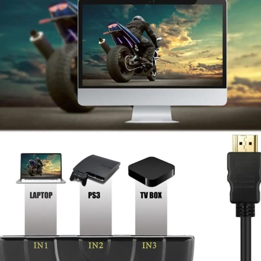 Мини 3 порта Переходник HDMI разветвитель Кабель 1.4b 4K* 2K 1080P Переключатель HDMI 3 в 1 выход порт концентратор для HDTV Xbox PS3 PS4 DVD HDTV