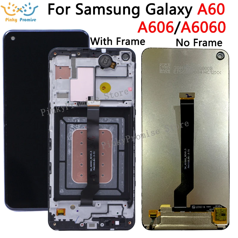 Для samsung galaxy A60 A606F/DS A6060 A606FD дисплей с сенсорным экраном дигитайзер в сборе для samsung A60 lcd