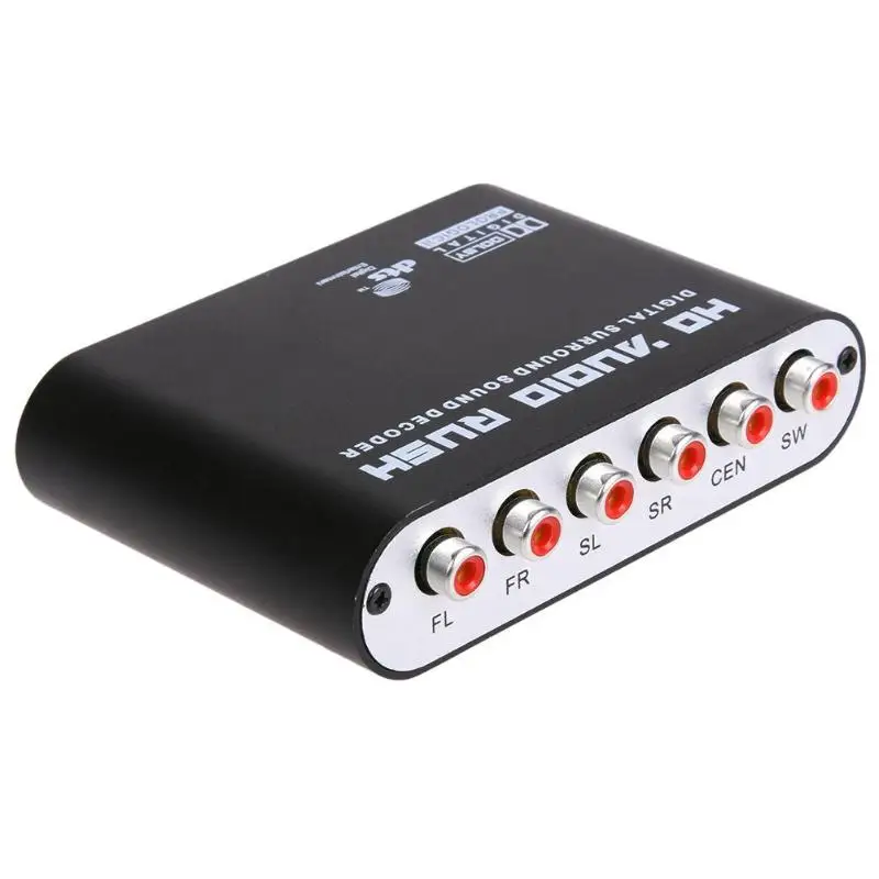 5 1 CH аудио декодер SPDIF коаксиальный к RCA DTS AC3 оптический цифровой усилитель