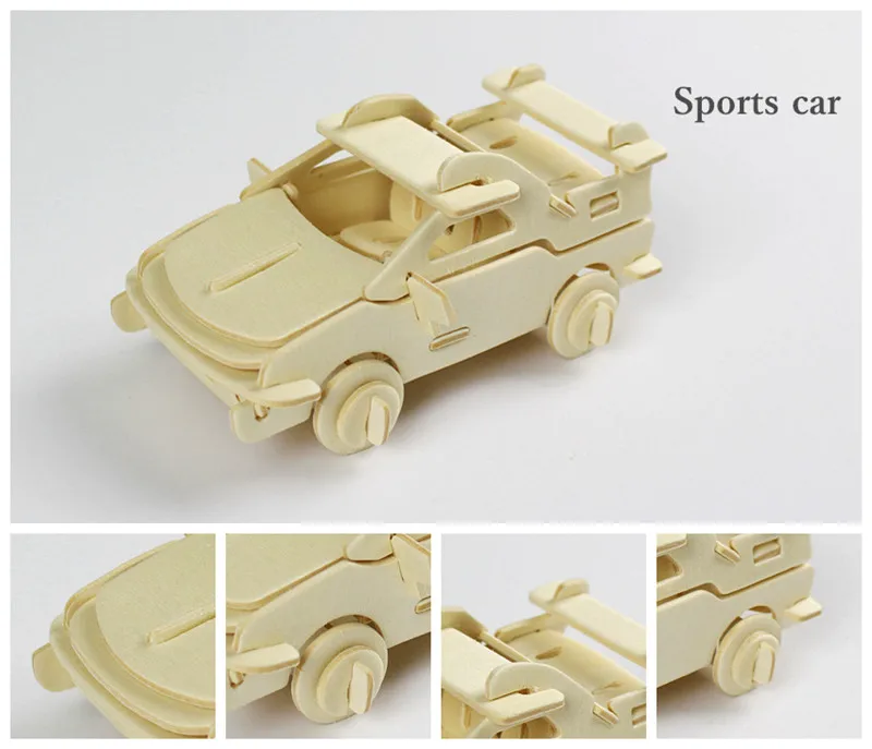 3D моделирование деревянный портативный головоломки модель автомобиля детская ручная работа творческая сборка игрушка образование развития подарок